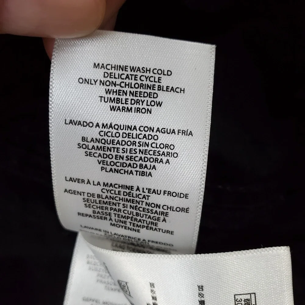 Michael Kors Anorak Rain Jacket Womens 2X Black Utility Hooded Snap Inside Zip